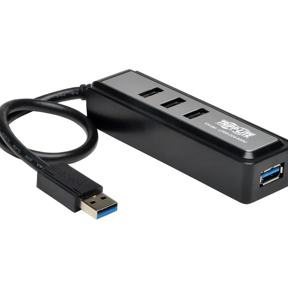 Tripp Lite Portable USB 3.0 SuperSpeed Mini Hub, 4-Port