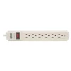 Tripp Lite Protect It! 6-Outlet Surge Protector, 4' Cord, Light Gray (TRPTLP604)