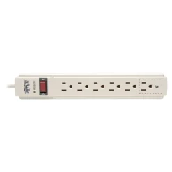 Tripp Lite Protect It! 6-Outlet Surge Protector, 4' Cord, Light Gray (TRPTLP604)