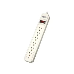 Tripp Lite Protect It! 6-Outlet Surge Protector, 4' Cord, Light Gray (TRPTLP604)