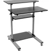 Tripp Lite Rolling Standing Desk/Workstation on Wheels, Height Adjustable, Mobile
