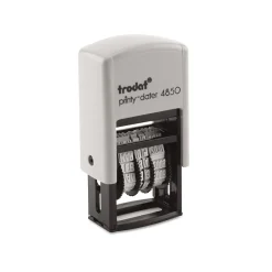 Trodat printy-dater 4850 Dater, Message/Date, Blue and Red Inks (E4850L)
