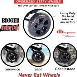 Trolley Dolly Bigger Folding Hand Truck, 200 lb. Capacity, Black (01-562)