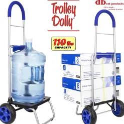Trolley Dolly Standard Folding Hand Truck, 110 lb. Capacity, Blue (01-060)