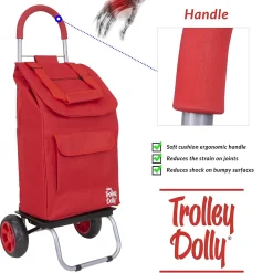 Trolley Dolly Standard Folding Hand Truck, 110 lb. Capacity, Red (01-053)