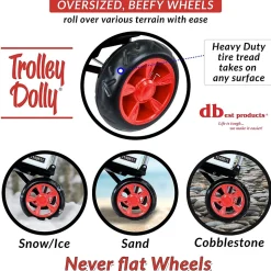 Trolley Dolly Standard Folding Hand Truck, 110 lb. Capacity, Red (01-053)