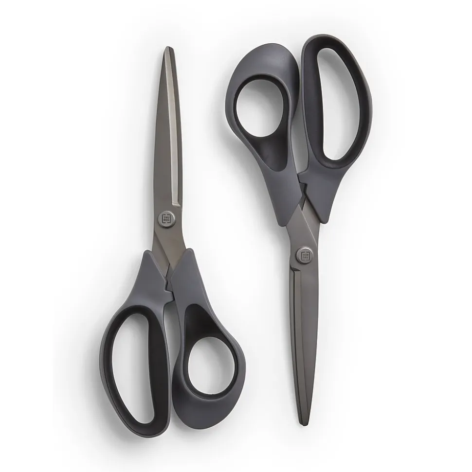 TRU RED™ 8" Stainless Steel Scissors, Straight Handle, 2/Pack (TR55022)