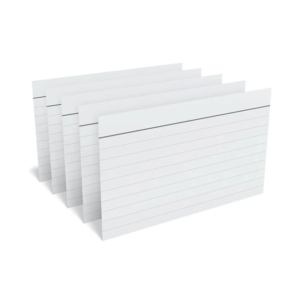 TRU RED™ 3" x 5" Index Cards, Lined, Gray, 100/Pack (TR51014)