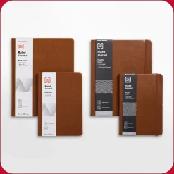 TRU RED™ 8” x 10” Large Flexible Cover Narrow Ruled Journal, Cognac (TR61953)