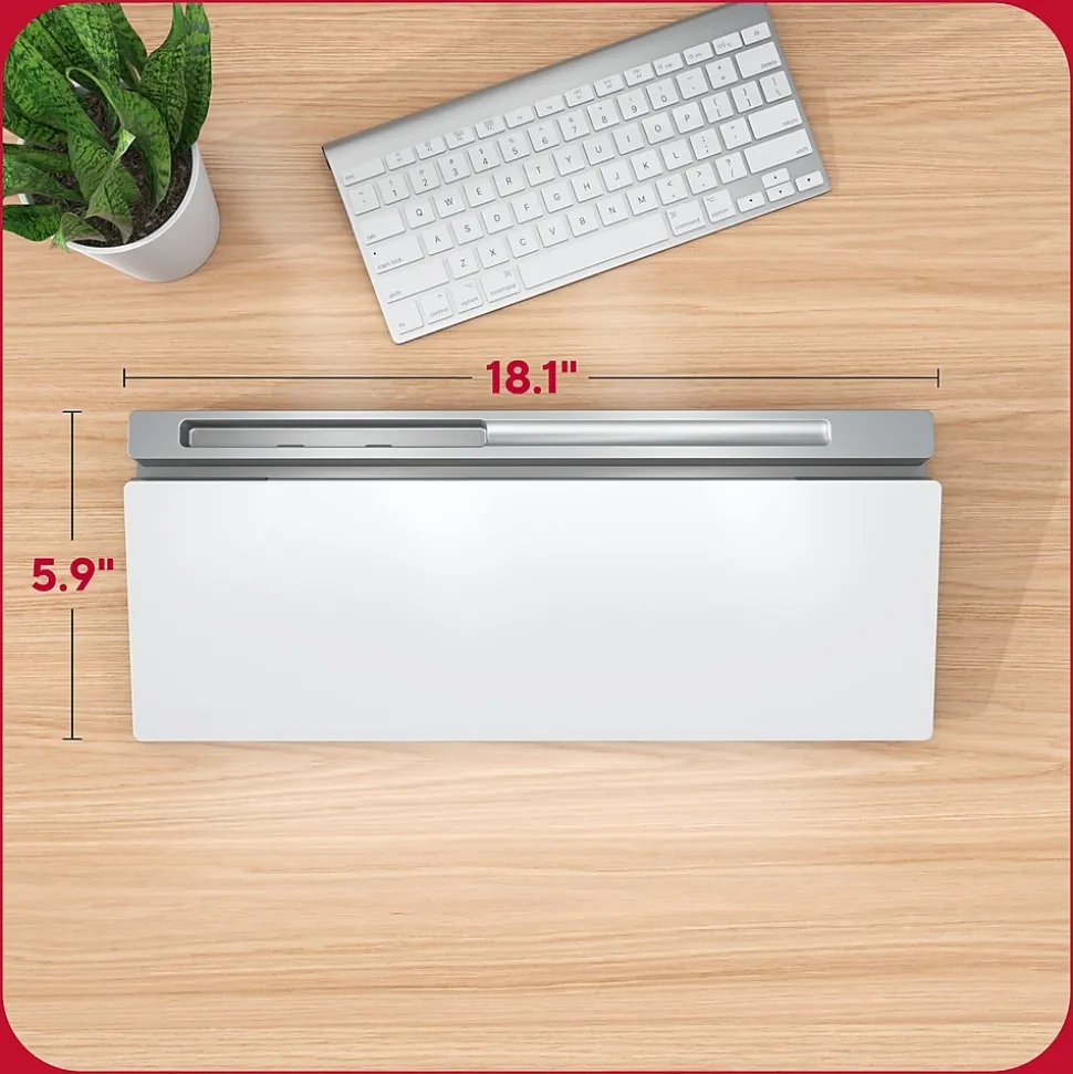 TRU RED™ Glass Desktop Dry-Erase Whiteboard (TR62579)