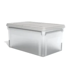 TRU RED™ Hanging File Box, Hinge Lid, Letter Size, Clear (TR58303)