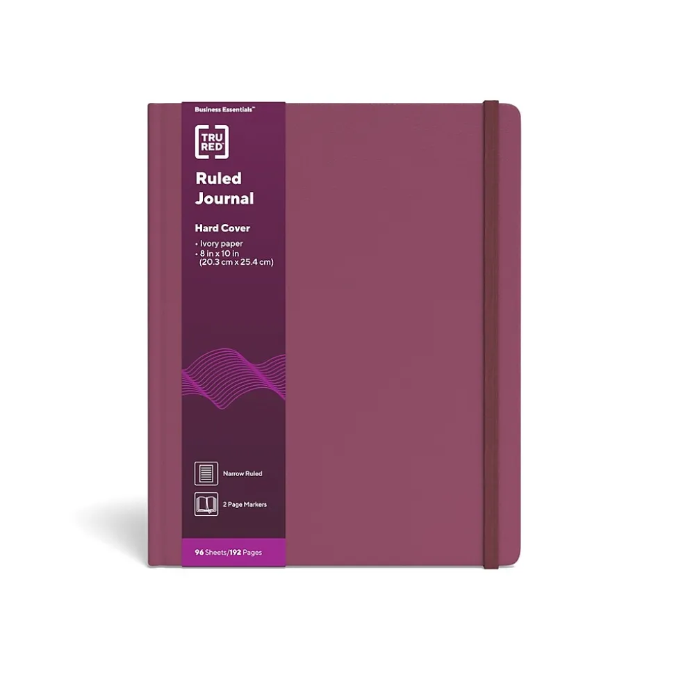 TRU RED™ Large Hard Cover Ruled Journal, Purple (TR55730)