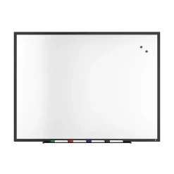 TRU RED™ Magnetic Steel Dry Erase Board, Black Frame, 4' x 3' (TR61181)