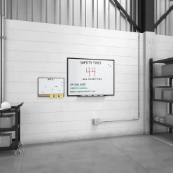 TRU RED™ Magnetic Steel Dry Erase Board, Black Frame, 4' x 3' (TR61181)