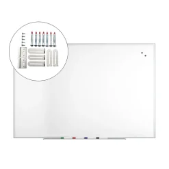 TRU RED™ Magnetic Steel Dry Erase Board, Satin Frame, 6' x 4' (TR61177)