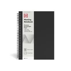 TRU RED™ Medium Soft Cover Meeting Notebook, Black (TR54988)