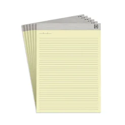 TRU RED Notepads, 8.5" x 11.75", Narrow Ruled, Canary, 50 Sheets/Pad, 6 Pads/Pack (TR57377)