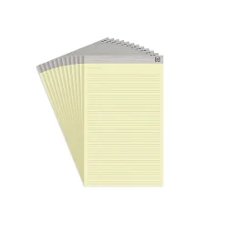 TRU REDâ„¢ Notepads, 8.5" x 14", Wide Ruled, Canary, 50 Sheets/Pad, 12 Pads/Pack (TR57386)