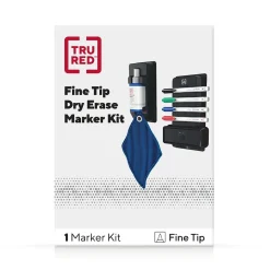 TRU RED™ Pen Dry Erase Kit, Fine Tip, Assorted, 4/Pack (TR61743/TR56941)