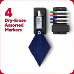 TRU RED™ Pen Dry Erase Kit, Fine Tip, Assorted, 4/Pack (TR61743/TR56941)