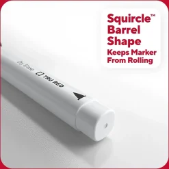 TRU RED™ Pen Dry Erase Markers, Fine Tip, Black, 4/Pack (TR61460/TR54560)