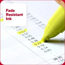 TRU RED™ Pocket Stick Highlighter with Grip, Chisel Tip, Yellow, 5/Pack (TR54578)