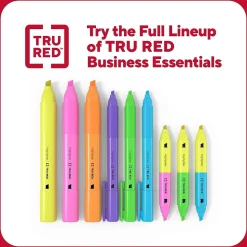 TRU RED™ Pocket Stick Highlighter with Grip, Chisel Tip, Yellow, 36/Pack (TR54582)