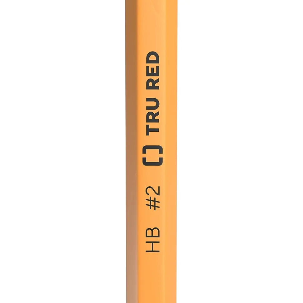 TRU RED™ Pre-Sharpened Wooden Pencil, 2.2mm, #2 Medium Lead, Dozen (TR58558)