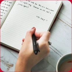 TRU RED™ Retractable Quick Dry Gel Pen, Extra Fine Point, 0.38mm, Black, 5/Pack (TR56951)