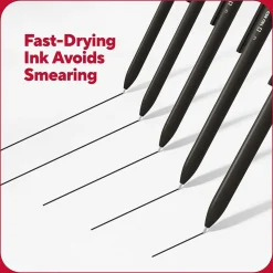 TRU RED™ Retractable Quick Dry Gel Pen, Medium Point, 1.0mm, Black, 5/Pack (TR56952)