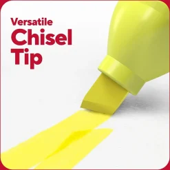 TRU RED™ Tank Highlighter with Grip, Chisel Tip, Yellow, 5/Pack (TR54577)