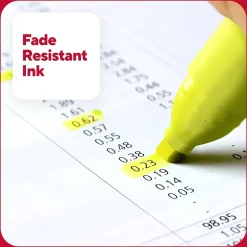 TRU RED™ Tank Highlighter with Grip, Chisel Tip, Yellow, 5/Pack (TR54577)