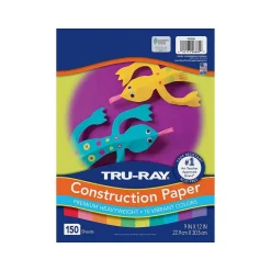 Tru-Ray 9" x 12" Construction Paper, Vibrant Assorted, 150 Sheets/Pack (P6685)