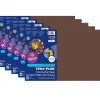 Tru-Ray® Construction Paper, Dark Brown, 12" x 18", 50 Sheets Per Pack, 5 Packs (PAC103056-5)