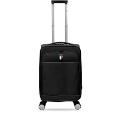 TUCCI Hardside Carry-On Suitcase, 4-Wheeled Spinner, TSA Checkpoint Friendly (T0473-20in-BLK)