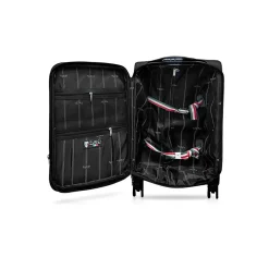 TUCCI Hardside Carry-On Suitcase, 4-Wheeled Spinner, TSA Checkpoint Friendly (T0473-20in-BLK)