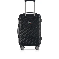 TUCCI Hardside Carry-On Suitcase, 4-Wheeled Spinner, TSA Checkpoint Friendly (T0476-17in-BLK)