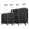 TUCCI Hardside Spinner Carry-On Luggage Set, TSA Checkpoint Friendly (T0533-04PC-BLK)