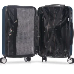 TUCCI Hardside Spinner Carry-On Luggage Set, TSA Checkpoint Friendly (T0280-03PC-BLU)