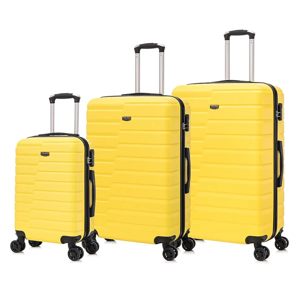 TUCCI Hardside Spinner Carry-On Luggage Set, TSA Checkpoint Friendly (S0568-03PC-MUYL)