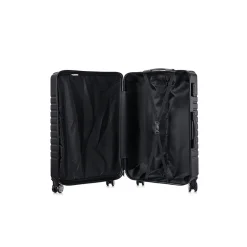 TUCCI Hardside Spinner Carry-On Luggage Set, TSA Checkpoint Friendly (S0567-03PC-BLK)