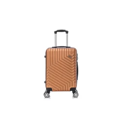 TUCCI Hardside Spinner Carry-On Luggage Set, TSA Checkpoint Friendly, Bronze Gold (S0567-03PC-BRGL)