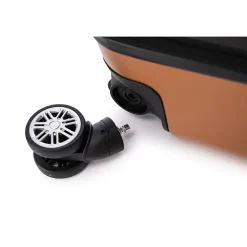 TUCCI Hardside Spinner Carry-On Luggage Set, TSA Checkpoint Friendly, Bronze Gold (S0567-03PC-BRGL)