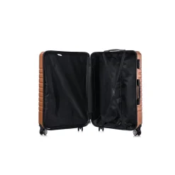 TUCCI Hardside Spinner Carry-On Luggage Set, TSA Checkpoint Friendly, Bronze Gold (S0567-03PC-BRGL)