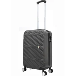 TUCCI Hardside Spinner Carry-On Luggage Set, TSA Checkpoint Friendly, Charcoal (T0533-04PC-CHL)