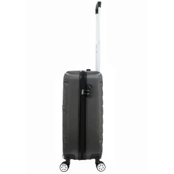 TUCCI Hardside Spinner Carry-On Luggage Set, TSA Checkpoint Friendly, Charcoal (T0533-04PC-CHL)
