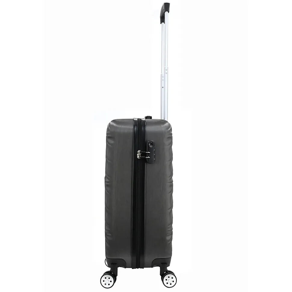 TUCCI Hardside Spinner Carry-On Luggage Set, TSA Checkpoint Friendly, Charcoal (T0533-04PC-CHL)