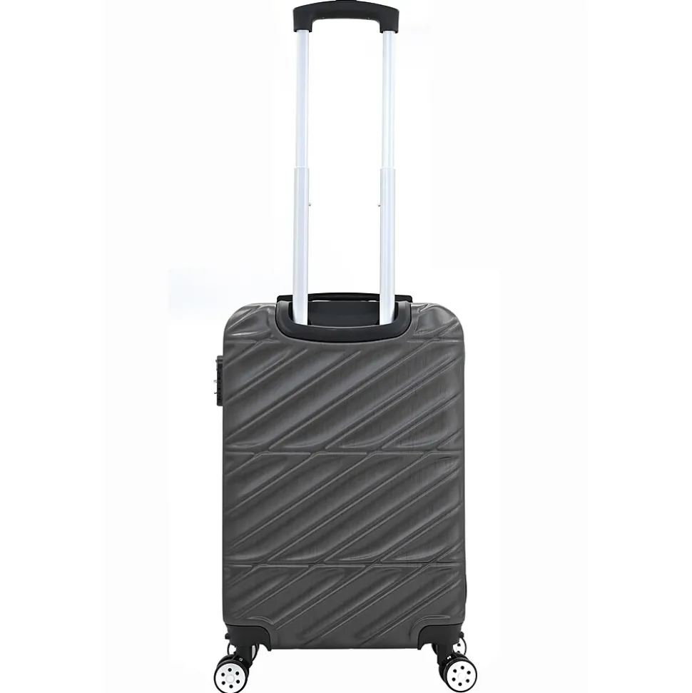 TUCCI Hardside Spinner Carry-On Luggage Set, TSA Checkpoint Friendly, Charcoal (T0533-04PC-CHL)
