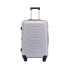 TUCCI Italy FLETTERE 22.8" Hardside Carry-On Suitcase, 8-Wheeled Spinner, Silver (T0281-20in-SLV)