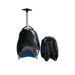 TUCCI Penguin 2-Piece Hardside Carry-On Luggage Set with Wheels, TSA Checkpoint Friendly, Black (T0378-Penguin)